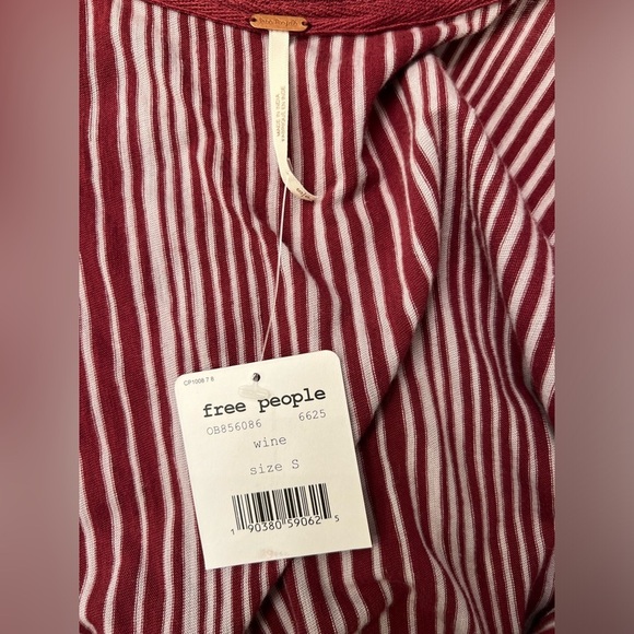 Free People Red Flutter Sleeve Wrap Blouse - Picture 7 of 10